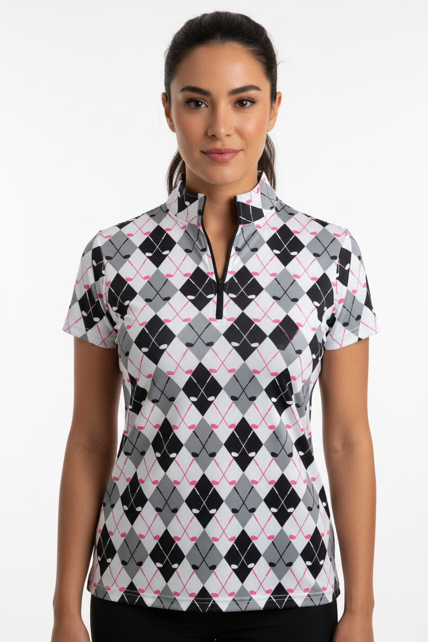 Argyle Polo - Unzipped & Shortened