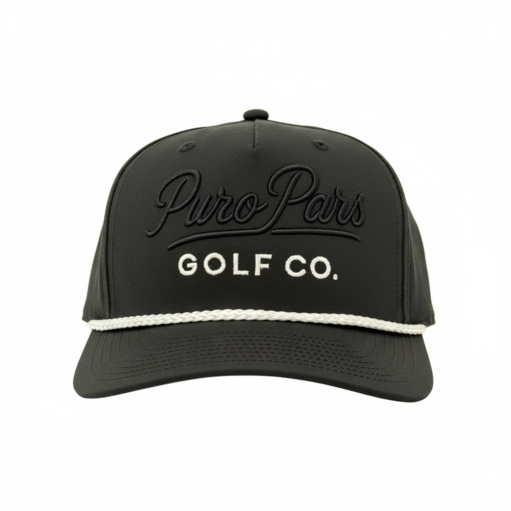 Black Golf Cap - Front Facing