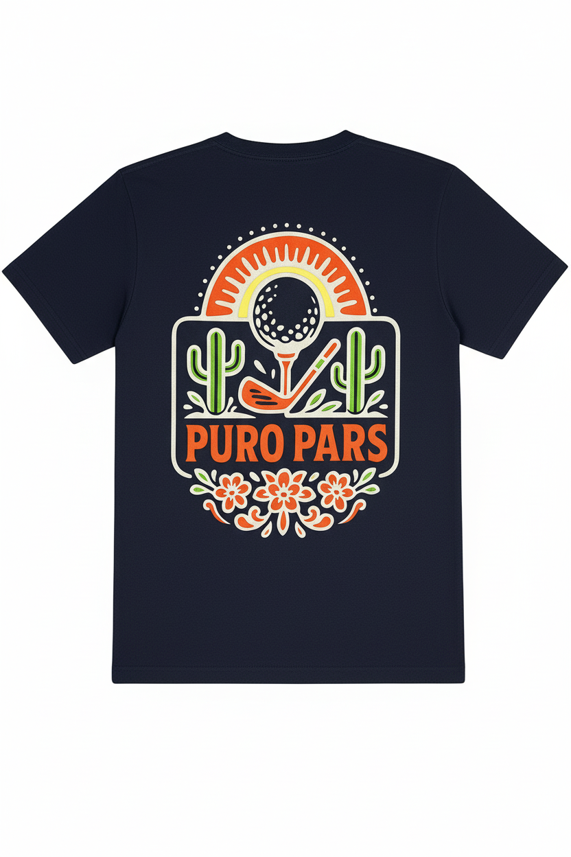 Puro Pars Desert Golf T-Shirt Back Design